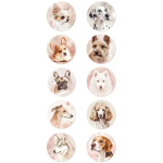 Dog Portrait Stickers assorted